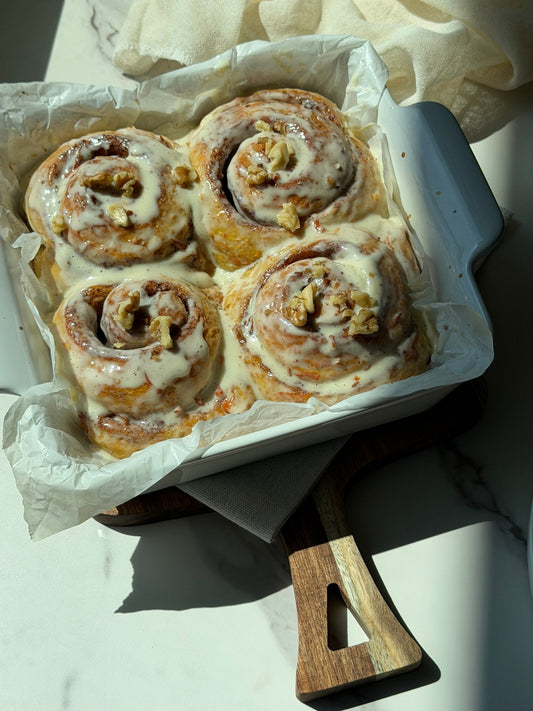 1- Carrot Cake Sourdough Cinnamon Rolls – April Special 🥕
